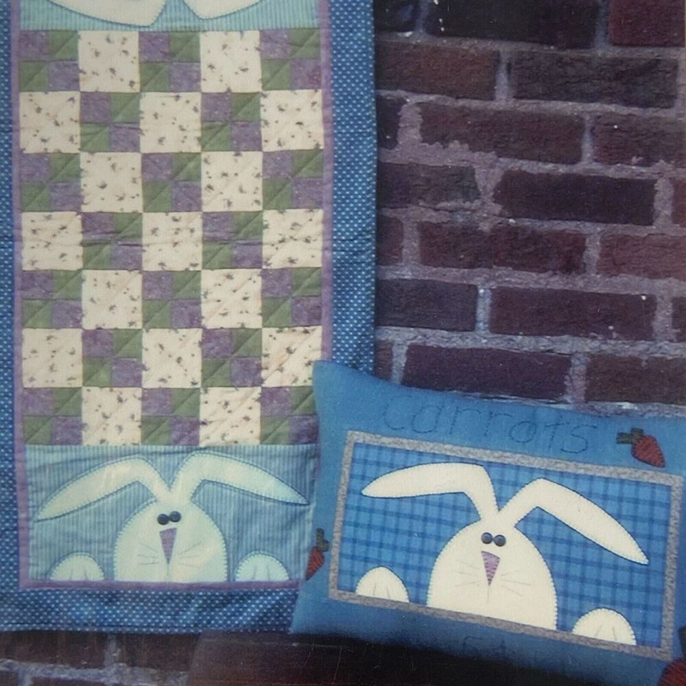 Bloomin Minds 119 Pattern Bunny Hopscotch Wall Hanging 20"x40" Pillow Runner